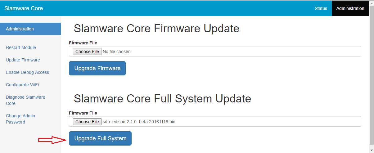 Slamware文档 > KBSW180153 SLAMWARE Web Portal Function Overview > Upgrade Firmware Page 2.png